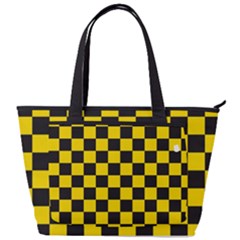 Checkerboard Pattern Black And Yellow Ancap Libertarian Back Pocket Shoulder Bag  by snek