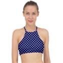 Pois Blanc/Marine Racer Front Bikini Top View1