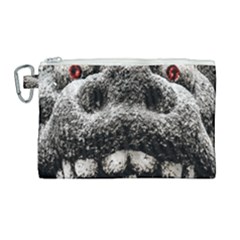 Monster Sculpture Extreme Close Up Illustration 2 Canvas Cosmetic Bag (large) by dflcprintsclothing