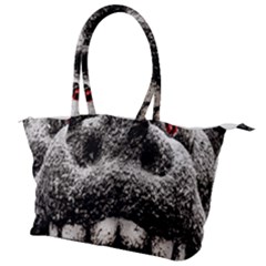 Monster Sculpture Extreme Close Up Illustration 2 Canvas Shoulder Bag by dflcprintsclothing