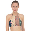 Flat Design Christmas Pattern Collection Racer Front Bikini Top View1