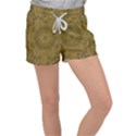 Golden Star And Starfall In The Sacred Starshine Women s Velour Lounge Shorts View1