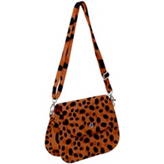 Orange Cheetah Animal Print Saddle Handbag by mccallacoulture