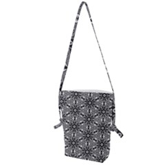 Black And White Pattern Folding Shoulder Bag by HermanTelo