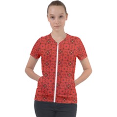 Tiling Zip A Dee Doo Dah+designs+red+color+by+code+listing+1 8 [converted] Short Sleeve Zip Up Jacket