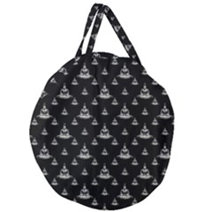 Buddhism Motif Print Pattern Design Giant Round Zipper Tote by dflcprintsclothing