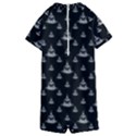 Buddhism Motif Print Pattern Design Kids  Boyleg Half Suit Swimwear View2