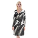 Polka Dots 1 1 Long Sleeve Velvet Front Wrap Dress View1