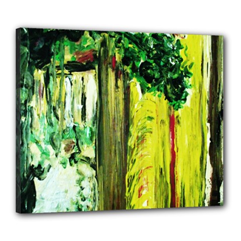 Old Tree And House With An Arch 8 Canvas 24  X 20  (stretched) by bestdesignintheworld