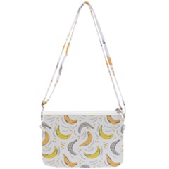 Seamless Stylish Pattern With Fresh Yellow Bananas Background Double Gusset Crossbody Bag by Wegoenart