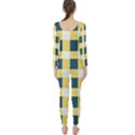 Diagonal Checkered Plaid Seamless Pattern Long Sleeve Catsuit View2