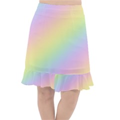 Pastel Goth Rainbow  Fishtail Chiffon Skirt by thethiiird