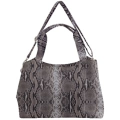 Python Snakeskin Print Double Compartment Shoulder Bag by LoolyElzayat