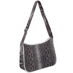 Python Snakeskin Print Zip Up Shoulder Bag by LoolyElzayat