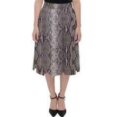 Python Snakeskin Print Classic Midi Skirt by LoolyElzayat