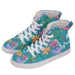 Teal Beauty Women s Hi-top Skate Sneakers by fabqa