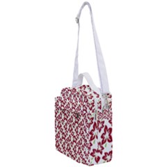 Cute Flowers - Carmine Red White Crossbody Day Bag by FashionBoulevard