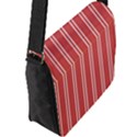 Nice Stripes - Indian Red Flap Closure Messenger Bag (L) View2