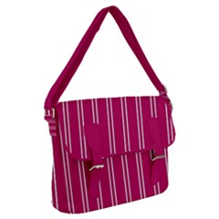 Nice Stripes - Peacock Pink Buckle Messenger Bag by FashionBoulevard