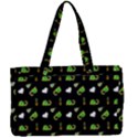 Green Elephant Pattern Canvas Work Bag View1