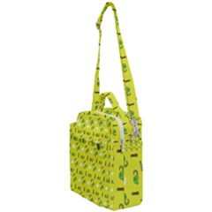 Green Elephant Pattern Yellow Crossbody Day Bag by snowwhitegirl