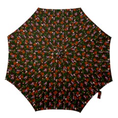 Fiola Pattern Brown Hook Handle Umbrellas (small) by snowwhitegirl