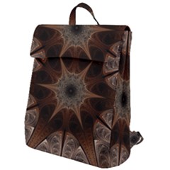 Fractal Abstract Star Pattern Flap Top Backpack by Wegoenart