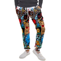 Abstract Grunge Urban Pattern With Monster Character Super Drawing Graffiti Style Men s Jogger Sweatpants by Nexatart