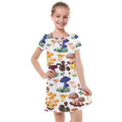 Mushroom Seamless Pattern Kids  Cross Web Dress