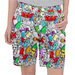 Graffiti Characters Seamless Pattern Pocket Shorts by Nexatart