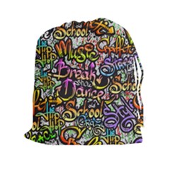 Graffiti Word Seamless Pattern Drawstring Pouch (2xl) by Nexatart