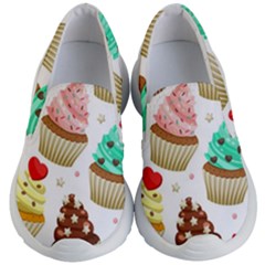 Seamless Pattern Yummy Colored Cupcakes Kids Lightweight Slip Ons by Nexatart