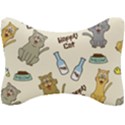 Happy Cats Pattern Background Seat Head Rest Cushion View1