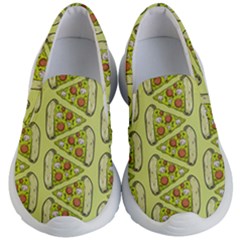 Pizza Fast Food Pattern Seamles Design Background Kids Lightweight Slip Ons by Vaneshart