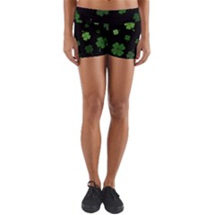 St Patricks Day Yoga Shorts by Valentinaart