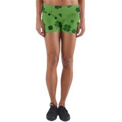 St Patricks Day Yoga Shorts by Valentinaart