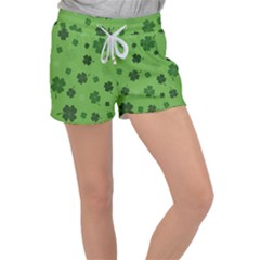 St Patricks Day Velour Lounge Shorts by Valentinaart