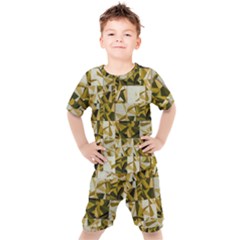 Array Random Gold Kids  Tee And Shorts Set by Sparkle