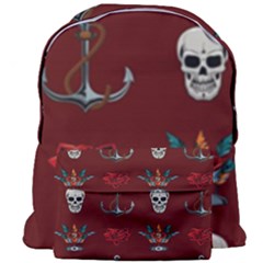 Tattoo Old School Background Pattern Giant Full Print Backpack by Wegoenart