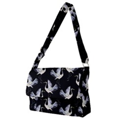 Crane Pattern Full Print Messenger Bag (l) by Wegoenart