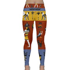 Ancient Egyptian Religion Seamless Pattern Classic Yoga Leggings by Wegoenart