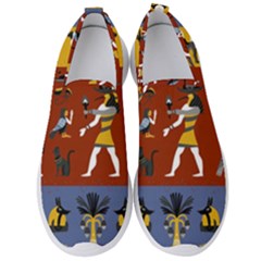 Ancient Egyptian Religion Seamless Pattern Men s Slip On Sneakers by Wegoenart