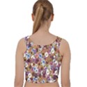 Fantasy Garden Mauve Velvet Racer Back Crop Top View2