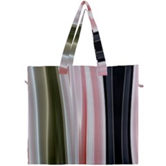 Satin Strips Canvas Travel Bag