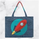 Rocket With Science Related Icons Image Medium Tote Bag View1