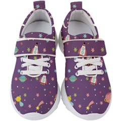 Space Travels Seamless Pattern Vector Cartoon Kids  Velcro Strap Shoes by Vaneshart