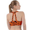 Halloween Card With Bats Flying Pattern Sweetheart Sports Bra View2