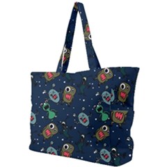 Monster Alien Pattern Seamless Background Simple Shoulder Bag by Vaneshart