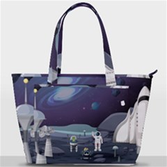 Alien Astronaut Scene Back Pocket Shoulder Bag  by Vaneshart