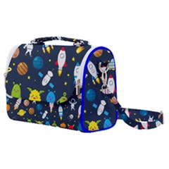 Big Set Cute Astronauts Space Planets Stars Aliens Rockets Ufo Constellations Satellite Moon Rover V Satchel Shoulder Bag by Vaneshart